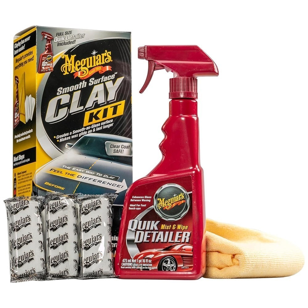 Meguiar's Smooth‎ Surface Clay Kit - Safe And Easy Car Claying NEW Wax Glide ON